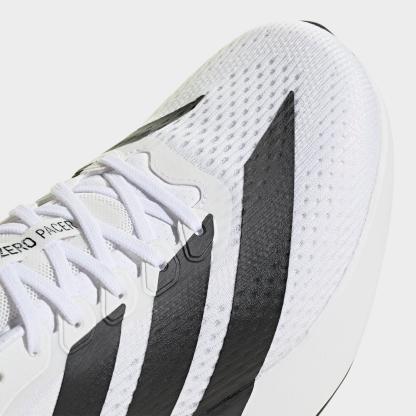 Men's adidas Adizero Pacer Running Shoes - Cloud White/Core Black/Crystal White - Detail shot