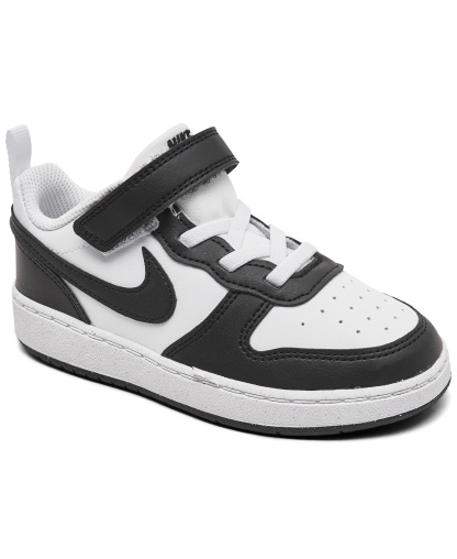 Nike Toddler Kids Court Borough Low Recraft Stay-Put Casual Sneakers from Finish Line - White, Black