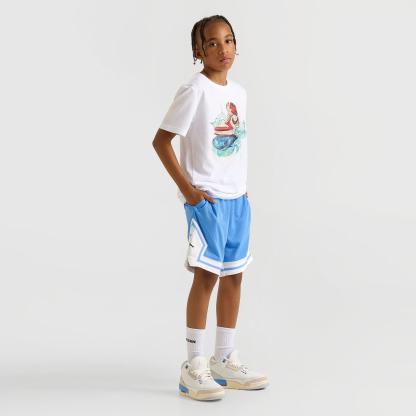 Big Kids' Jordan Dri-FIT Diamond Mesh Basketball Shorts - University Blue - view 2