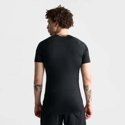 Men's Nike Pro Dri-FIT Tight Short-Sleeve Fitness Top - Black/White