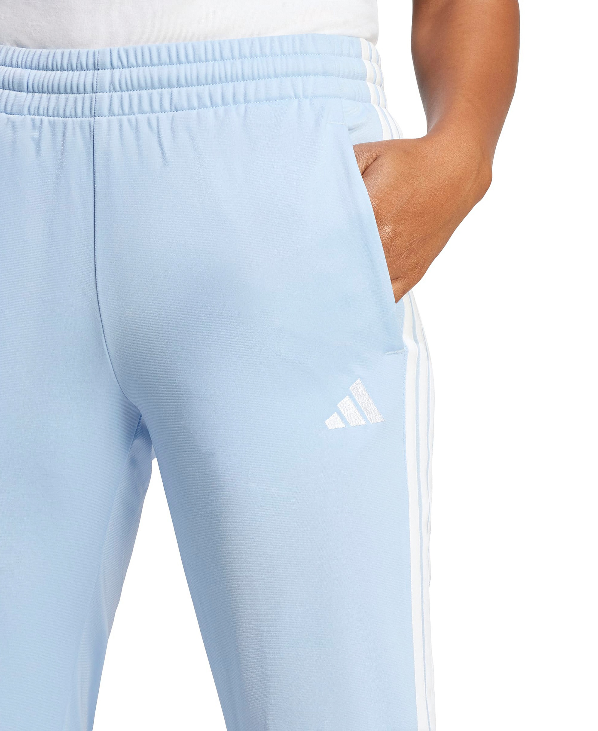 adidas Women's Tricot 3-Stripes Track Pants - Glow Blue/white