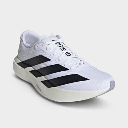 Men's adidas Adizero EVO SL Woven Running Shoes - Part 1 - Cloud White/Core Black/Dash Grey - Both shoes facing left