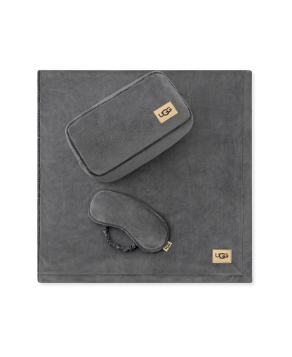 UGG® Raegan 3-Piece Throw, Eye Mask and Case Gift Set - Chestnut