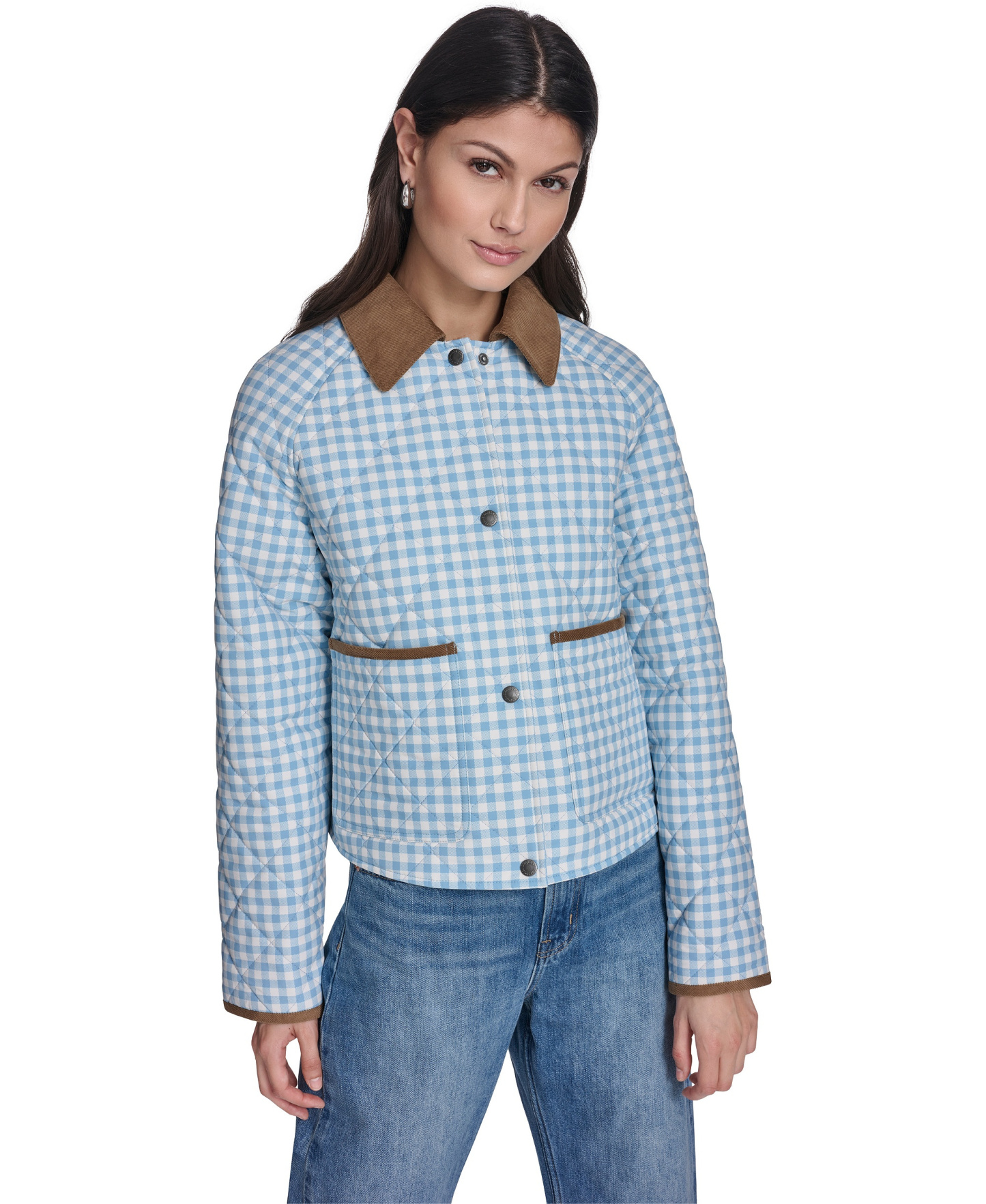 Levi's Women's Diamond Quilted Jacket - Light Blue/White