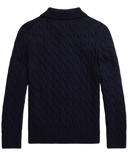 Polo Ralph Lauren Boys' 8-20 Cable-Knit Cotton Polo Sweater - RL Navy
