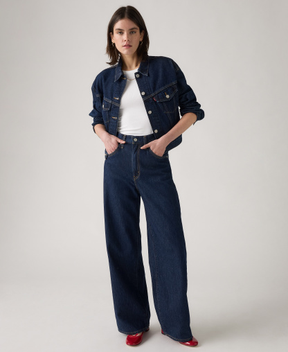 Levi's Women's Cinch-Waist Lightweight Baggy Jeans - Reign Of The Rinse