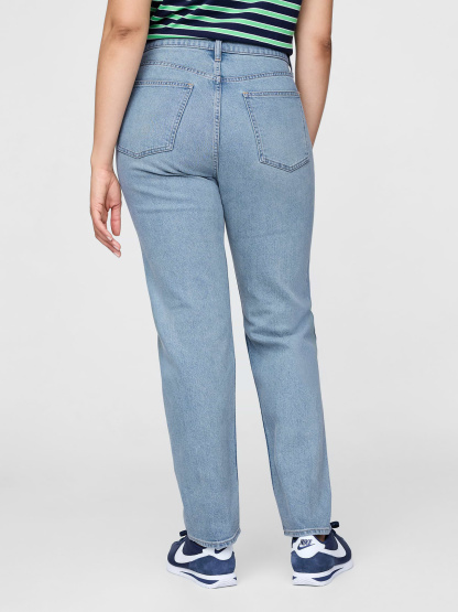 High Rise '90s Slim Straight Jeans - Light indigo wash