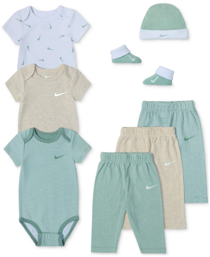Nike Baby Essentials Multi-Pack Bodysuits, Multi-Pack Pants & Accessory Sets - Pink Foam