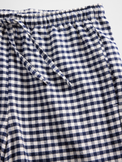 Adult Softest Flannel PJ Pants - Navy blue gingham