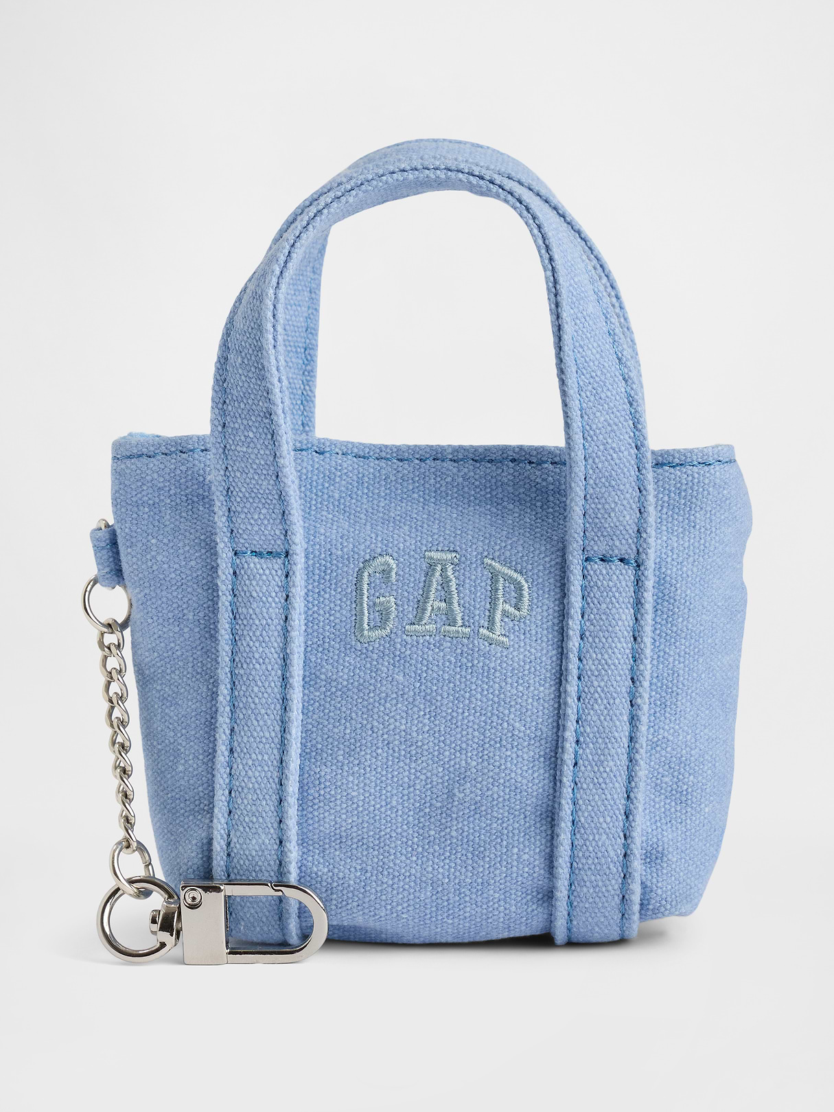 Logo Tote Bag Charm - Moonstone blue