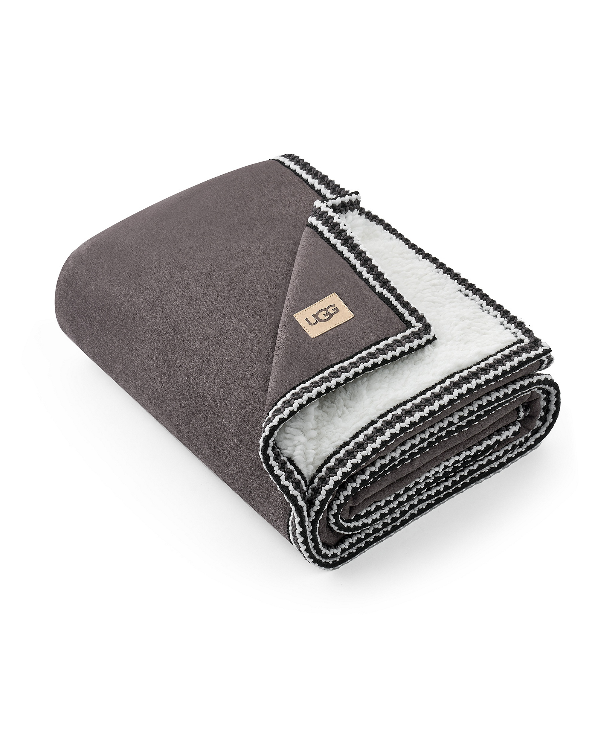 Kirkwood UGG Braid Throw, 50" x 70" - Grayish Brown