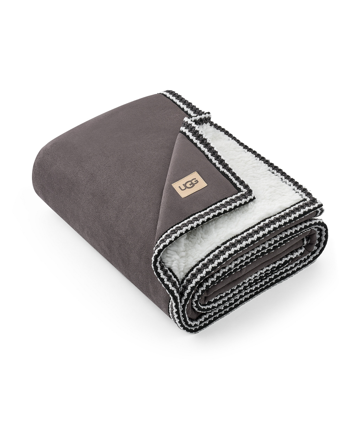 Kirkwood UGG Braid Throw, 50" x 70" - Grayish Brown