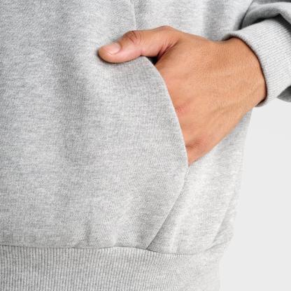 Men's Nithtke Solo Swoosh Pullover Hoodie - Dark Grey Heather/Sail
