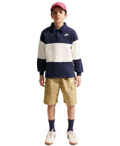 Nike Boys' 8-20 Sportswear Club Woven Cargo Shorts - Parachute Beige/White
