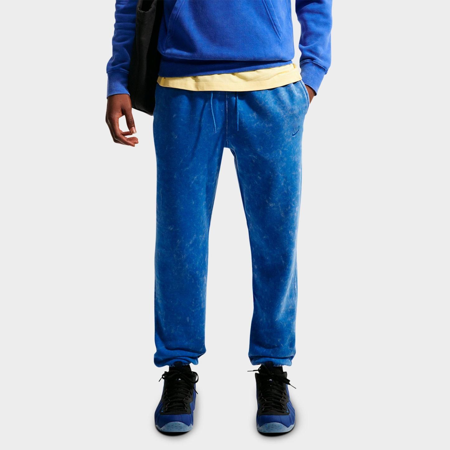 Men's Nithtke Sportswear Club Washed Cuffed Fleece Pants - Game Royal/Game Royal