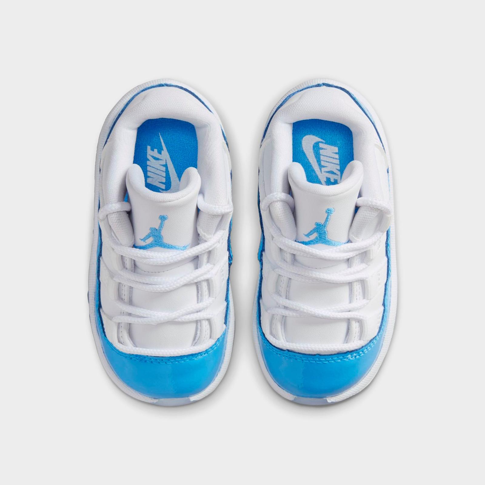 Kids' Toddler Air Jordan Retro 11 Low Basketball Shoes - White/University Blue/Black - view 5