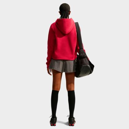 Women's Nithtke Studio Fleece Medium-Weight Pullover Hoodie - Tough Red/Sail