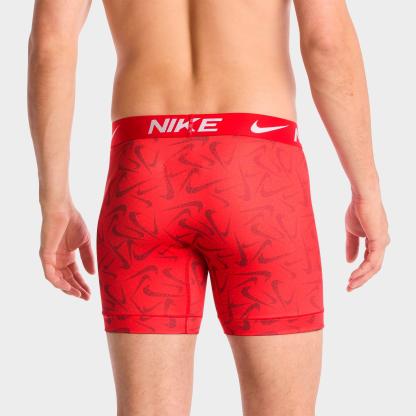 Men's Nithtke Dri-FIT Essential Micro Boxer Briefs (3-Pack) - Red Swoosh/Blue