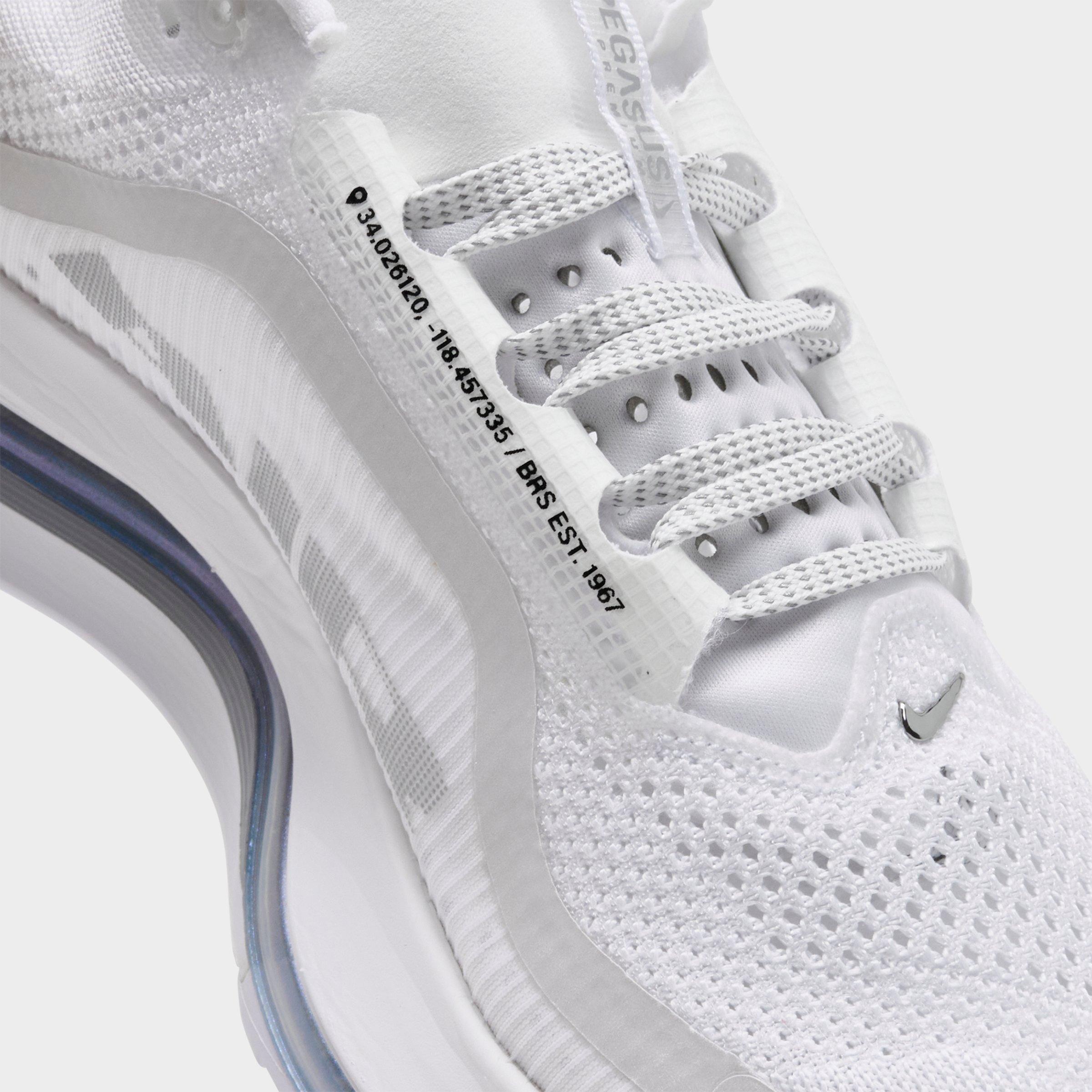 Men's Nithtke Pegasus Premium Running Shoes - Part 1 - White/Metallic Silver/Metallic Silver - Detail shot