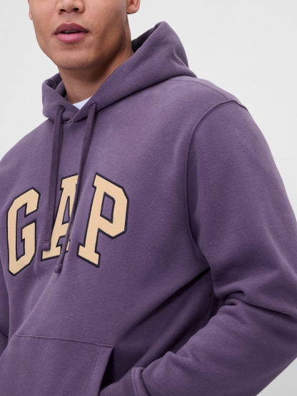 Adult VintageSoft Arch Logo Hoodie - DARK VIOLET