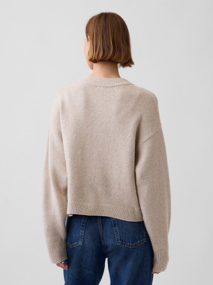 CashSoft Oversized Chunky Cardigan - Cobblestone beige