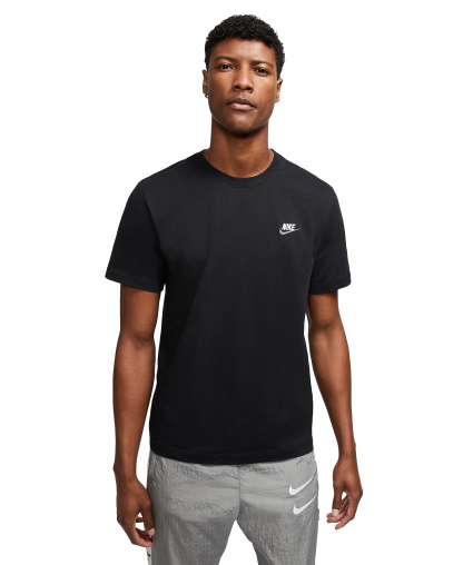 Nike Men's Sportswear Club Crewneck T-Shirt - Black/White