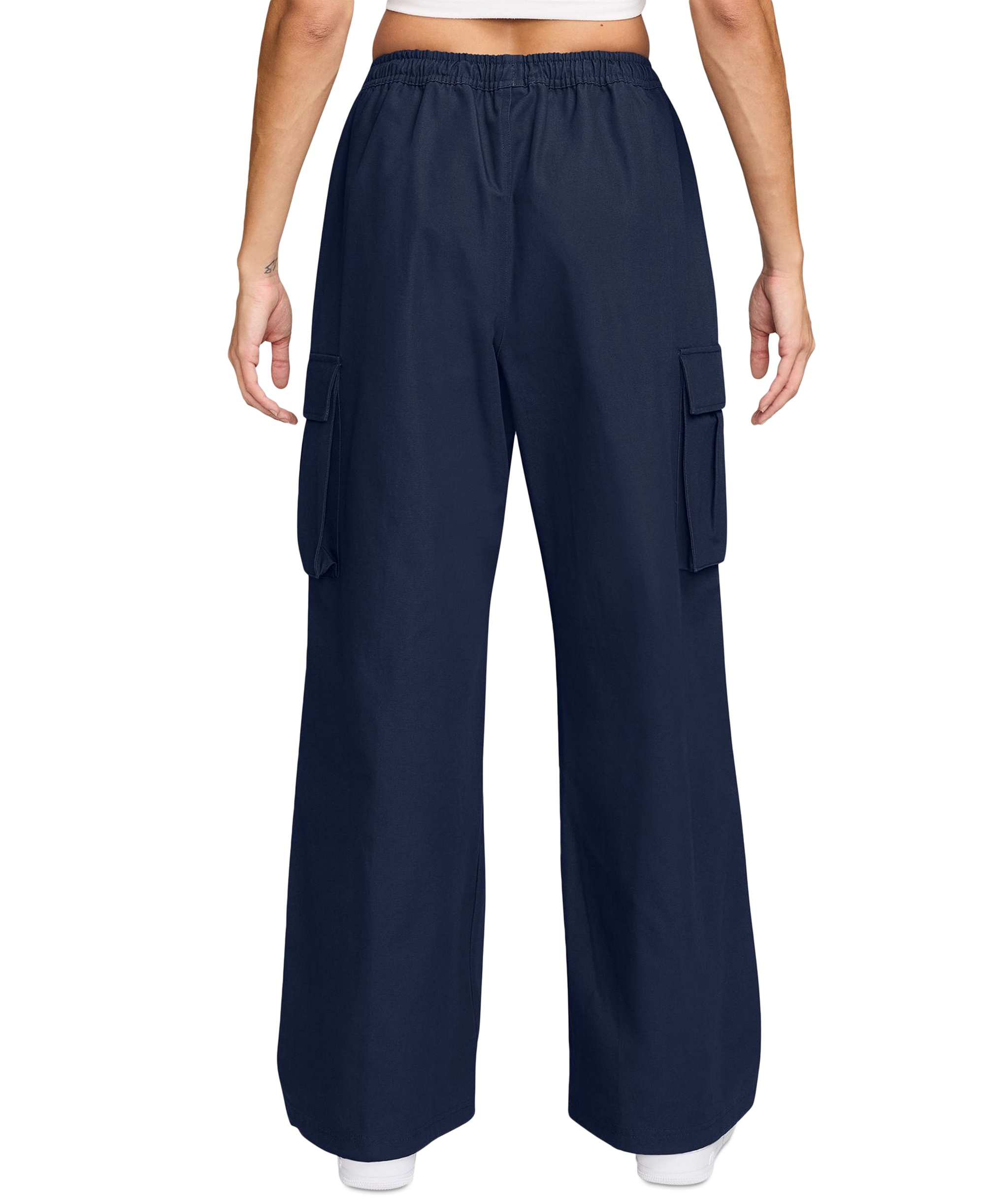 Nike Women's Sportswear Loose Mid-Rise Woven Cargo Pants - Midnight Navy/sail