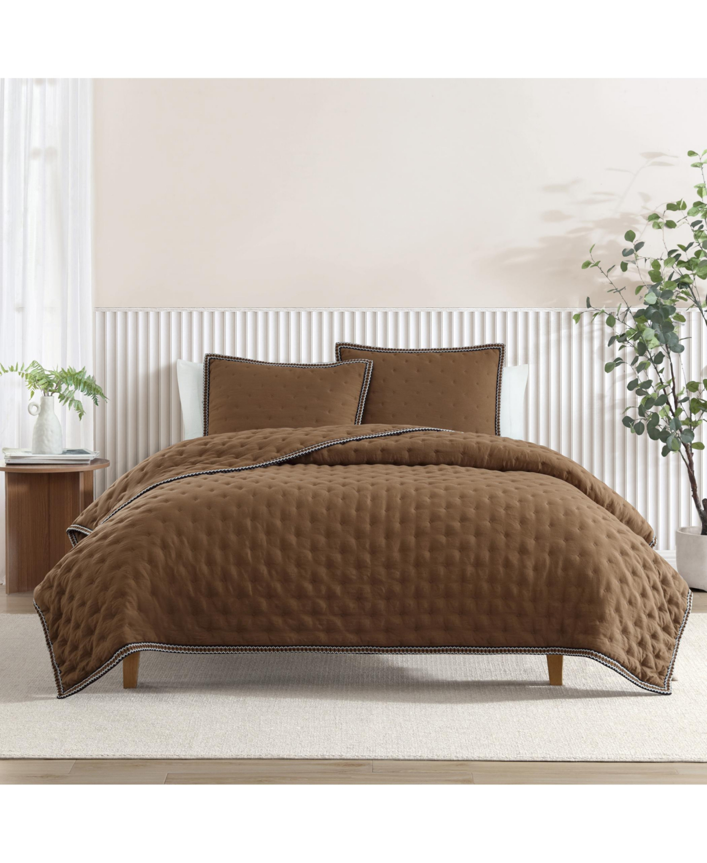 UGG® Devon UGG Braid Quilt Sets - Chestnut