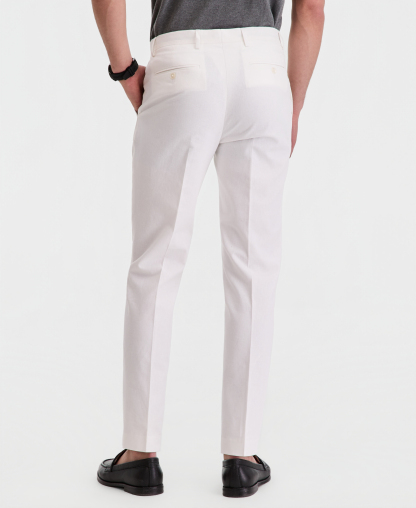 Tommy Hilfiger Men's Modern-Fit Linen Pants - White