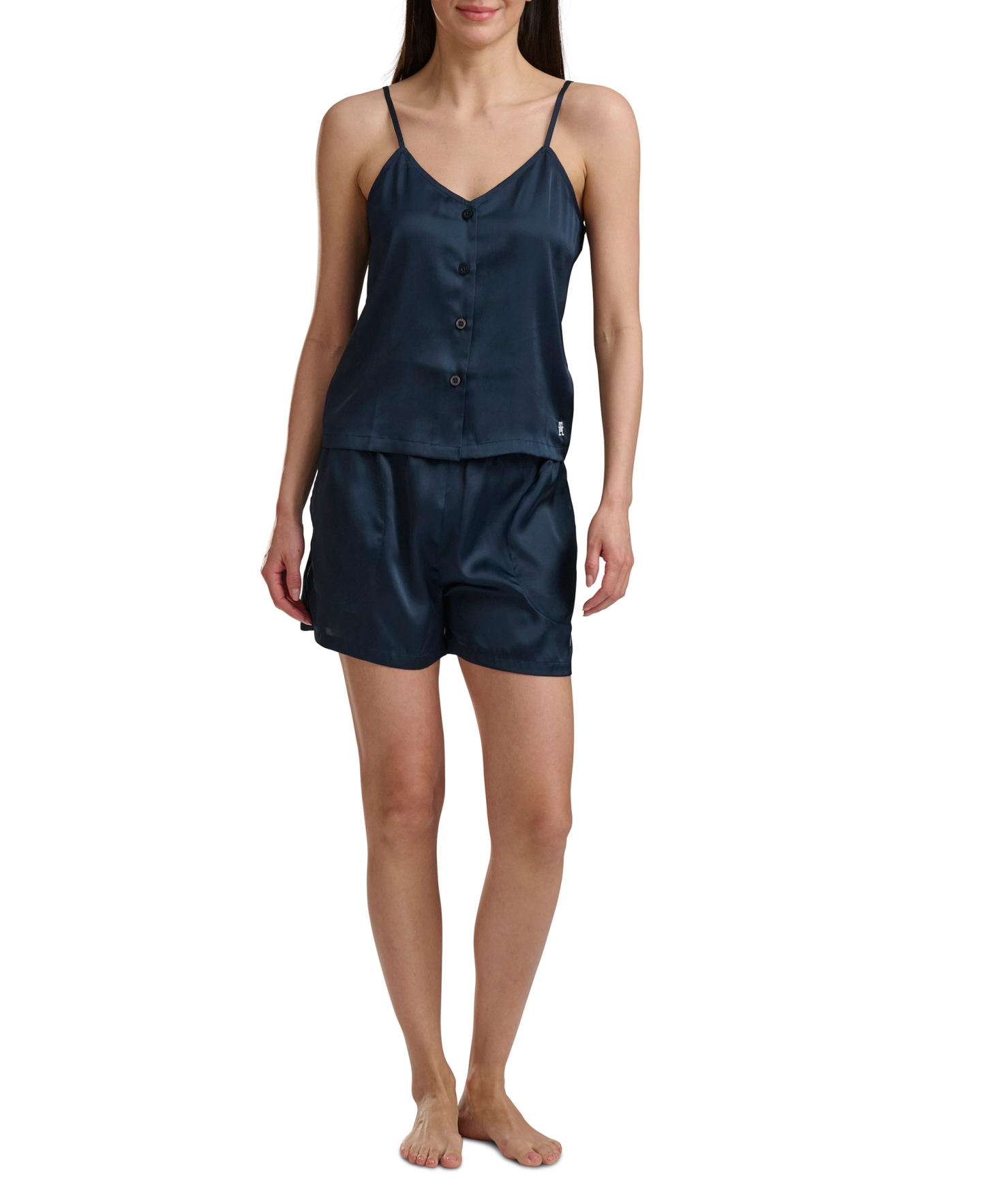 Tommy Hilfiger Women's V-Neck Camisole Top and Boxer Shorts, 2-Piece Set - Sky Captain