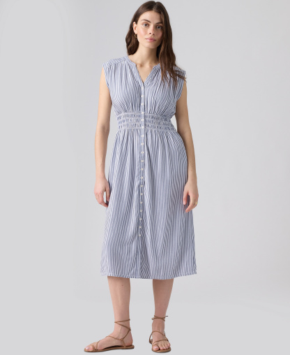 Levi's Women's Beatrice Button-Front Midi Dress - Hadley Stripe D49349