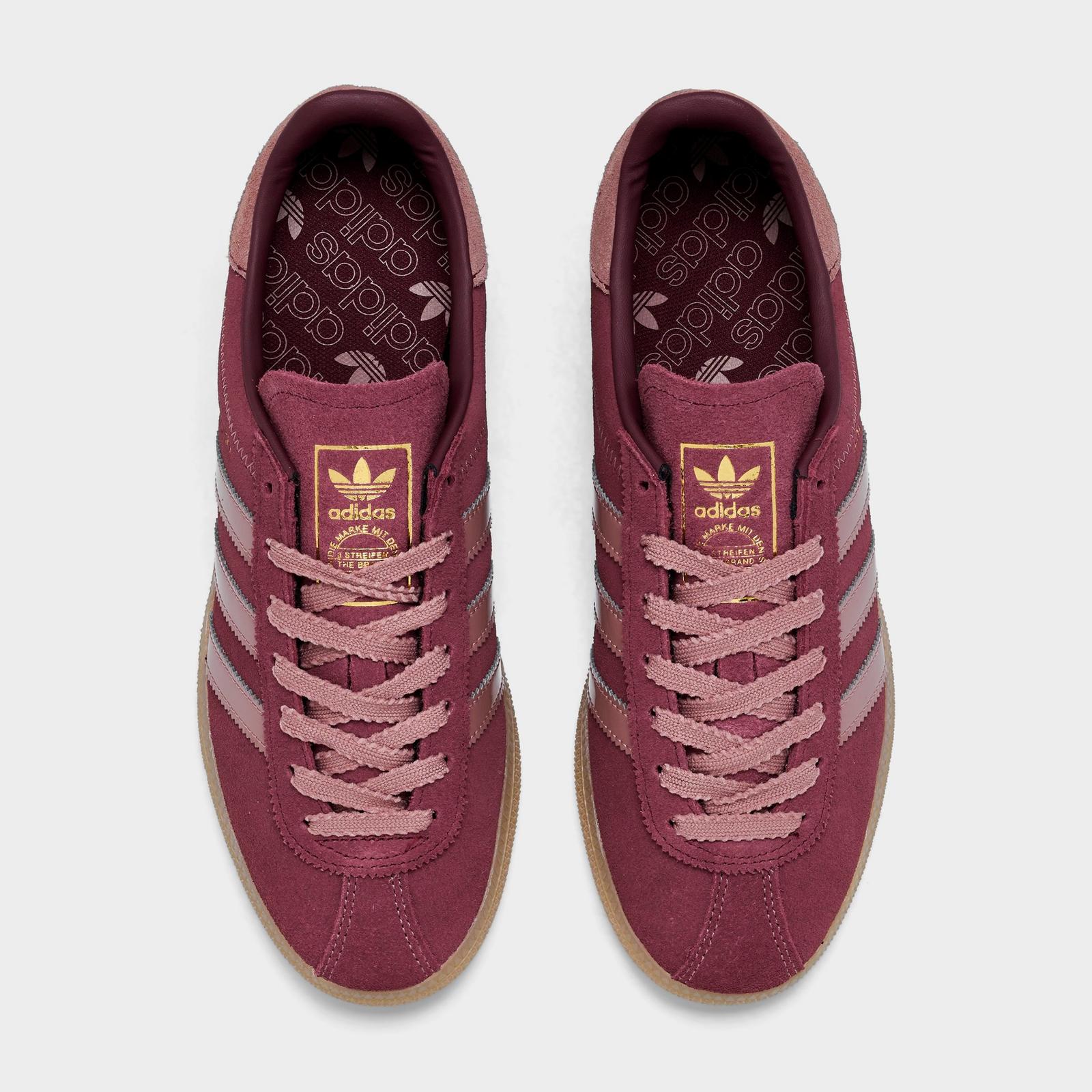 Women's adidas Originals München Casual Shoes - Shadow Red/Warm Clay/Gum - view 5