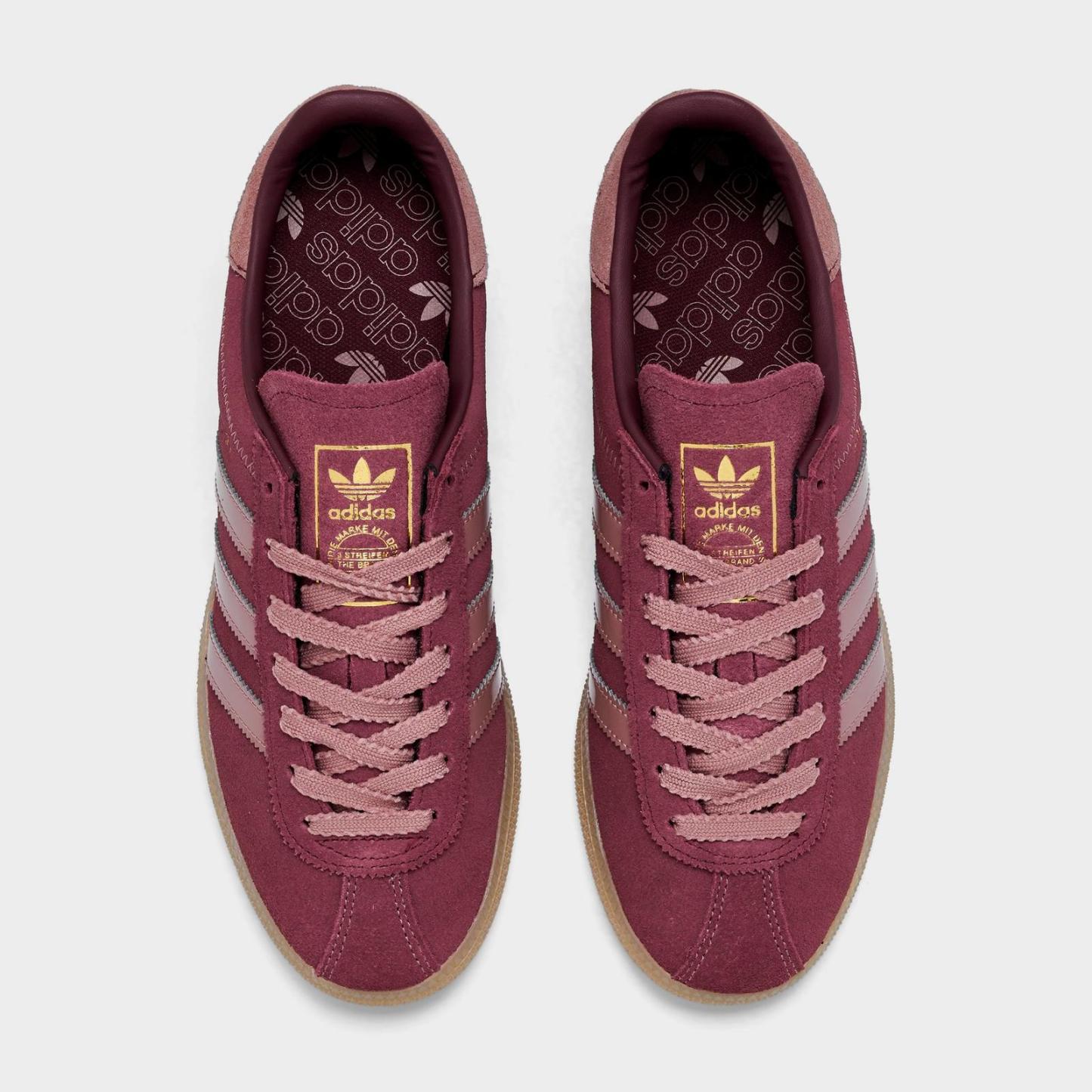 Women's adidas Originals München Casual Shoes - Shadow Red/Warm Clay/Gum - view 5