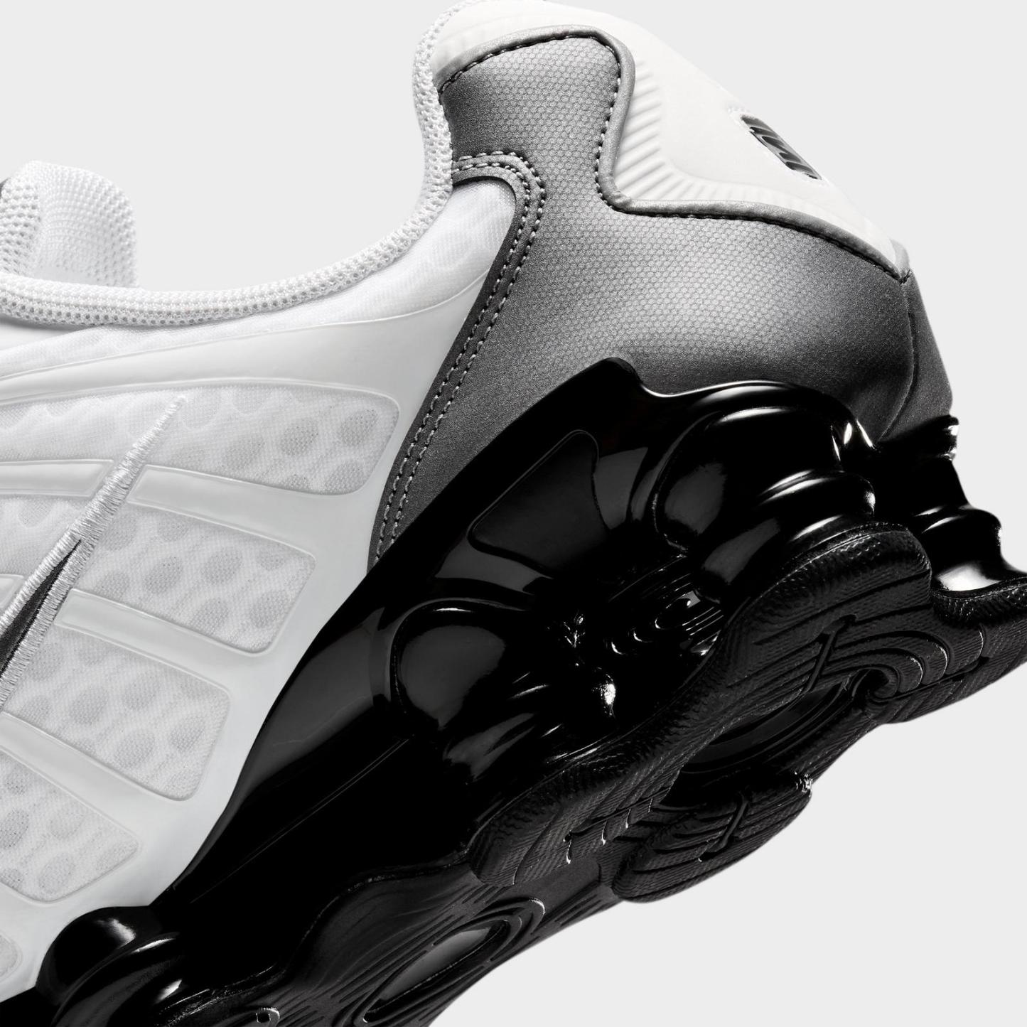 Men's Nike Shox TL Casual Shoes - White/Black/Cool Grey/Metallic Cool Grey