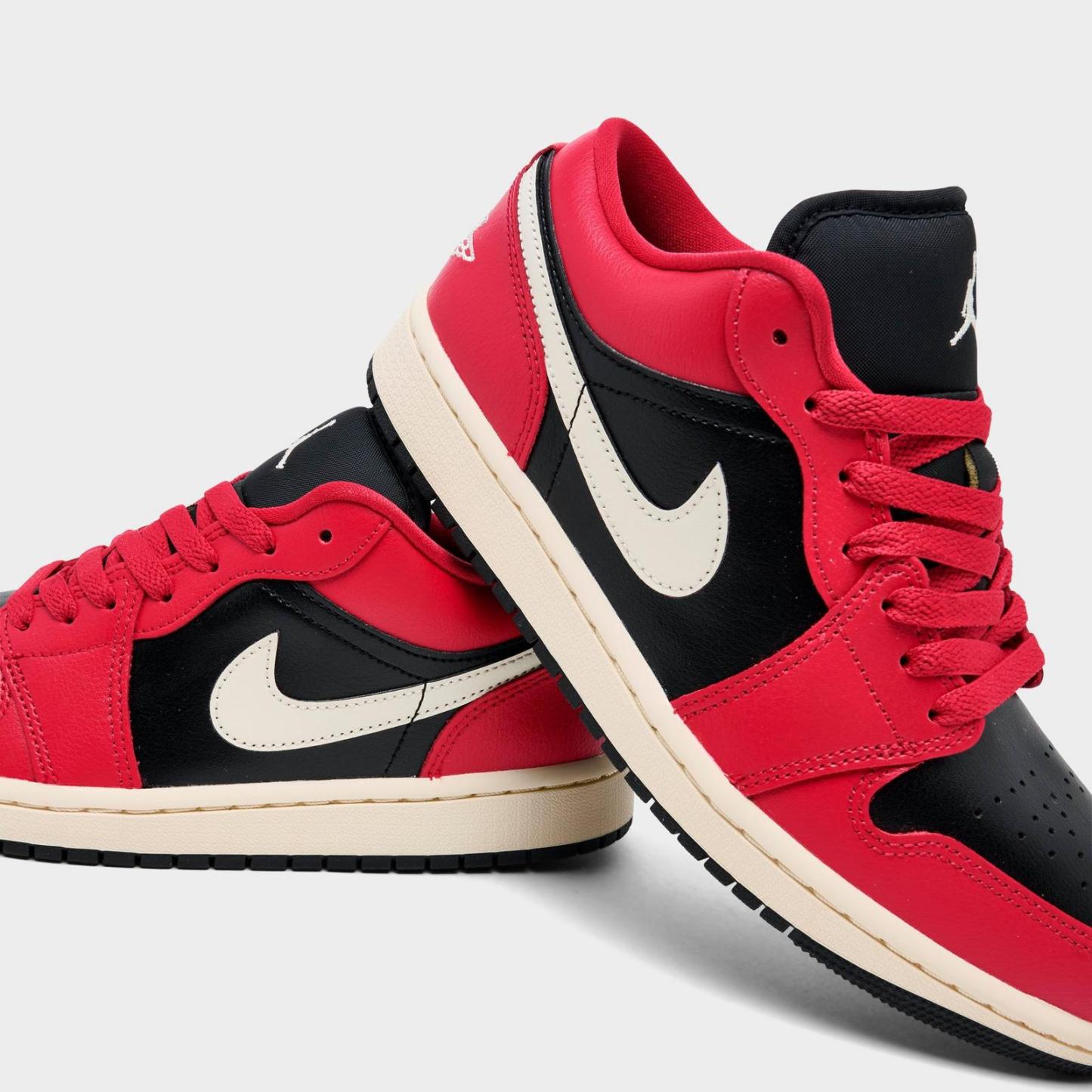 Women's Air Jordan Retro 1 Low Casual Shoes - Mystic Hibiscus/Black/Coconut Milk - view 3