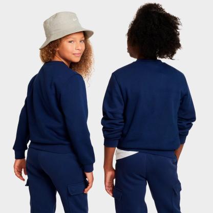 Big Kids' Nithtke Sportswear Club Fleece Sweatshirt - Midnight Navy/White