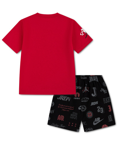 Jordan Boys' 4-7 Rookie Season T-Shirt and Shorts, 2-Piece Set - Black