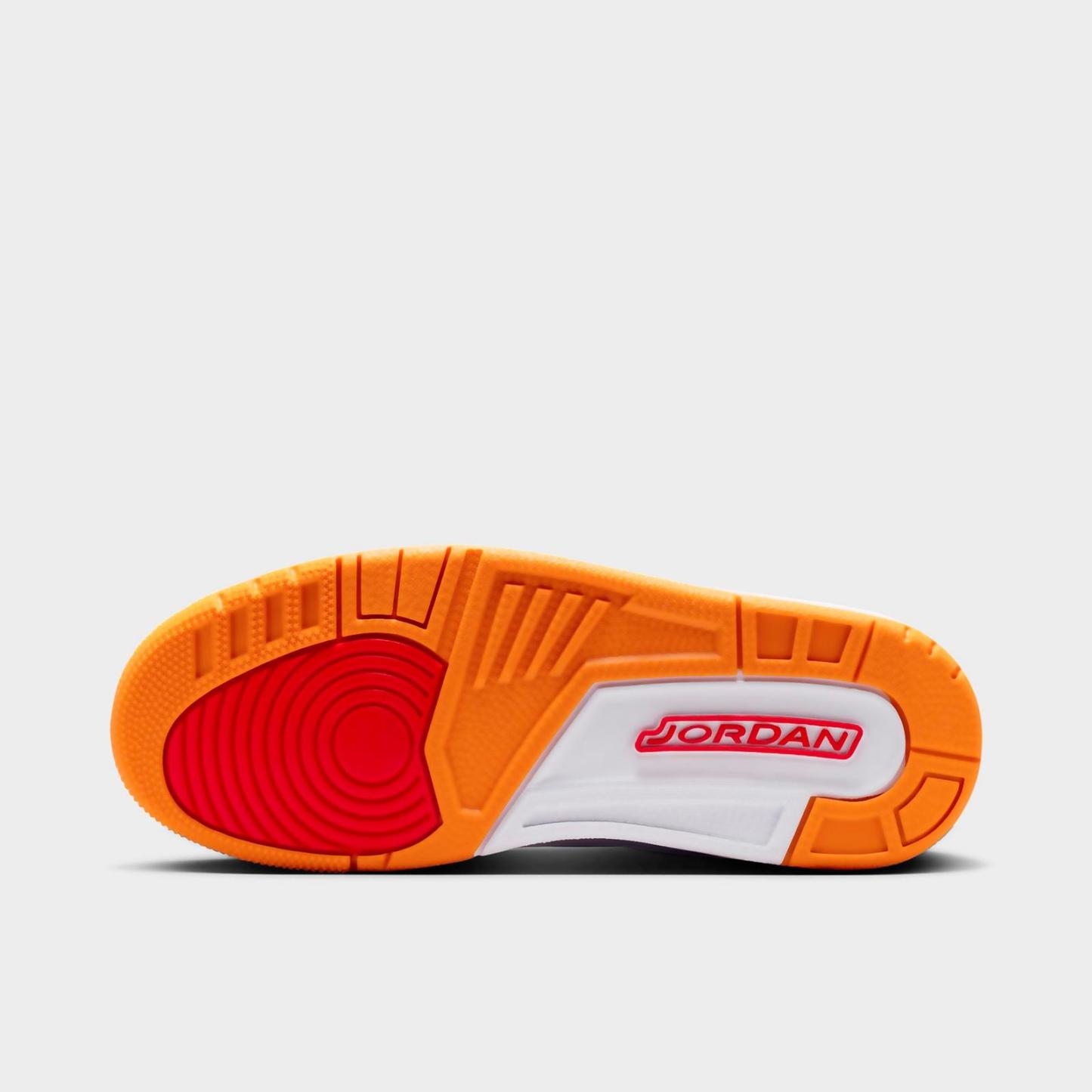 Women's Air Jordan Retro 3 Basketball Shoes - White/Cement Grey/Fire Red/Multi-Color - view 6