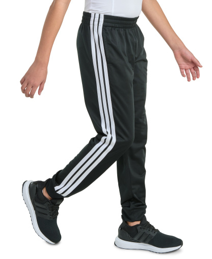adidas Big Boys Elastic-Waistband Essential 3-Stripe Jogger Pants - Black
