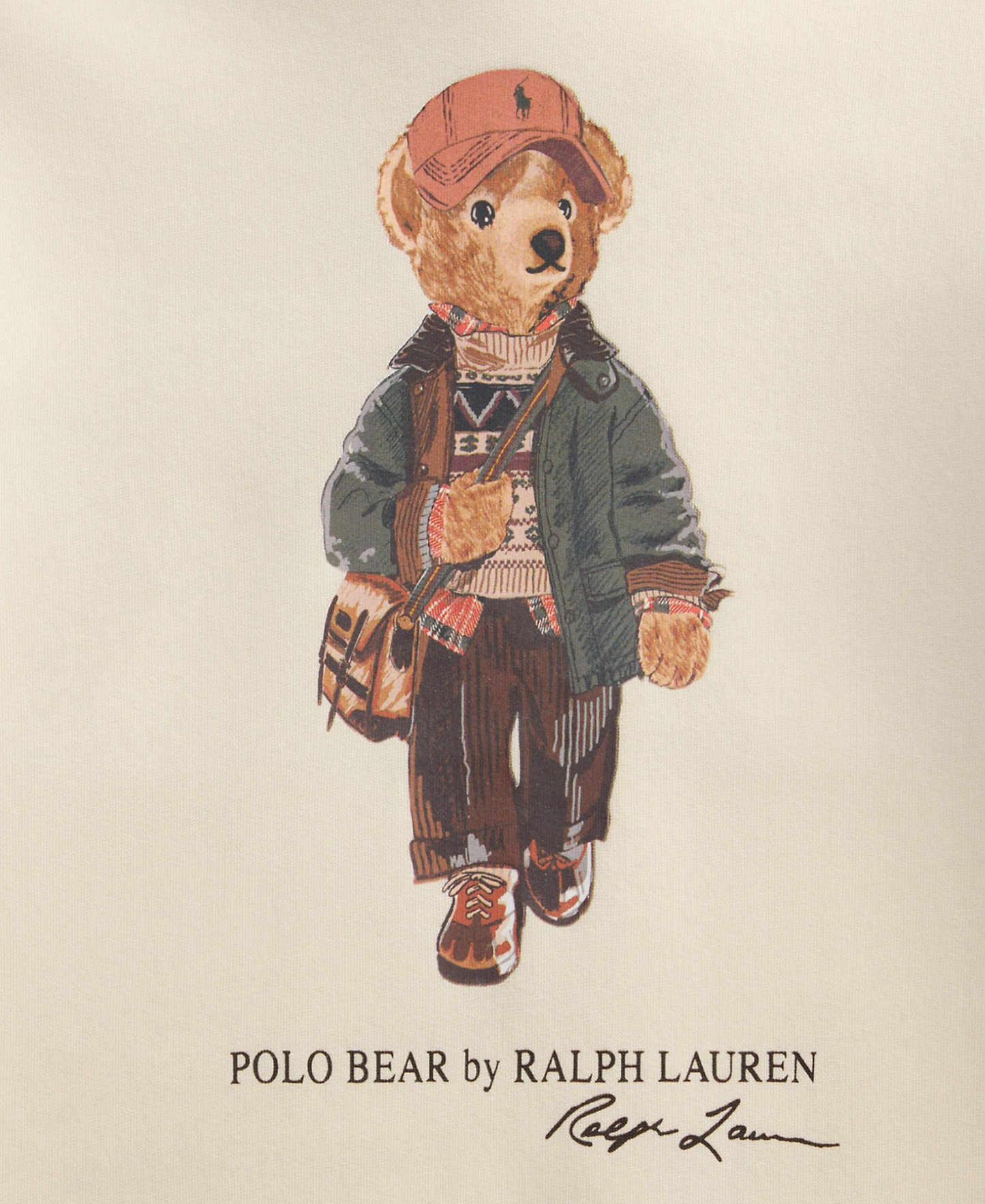 Polo Ralph Lauren Boys' 8-20 Polo Bear Graphic Hooded Sweatshirt - Estate Cream