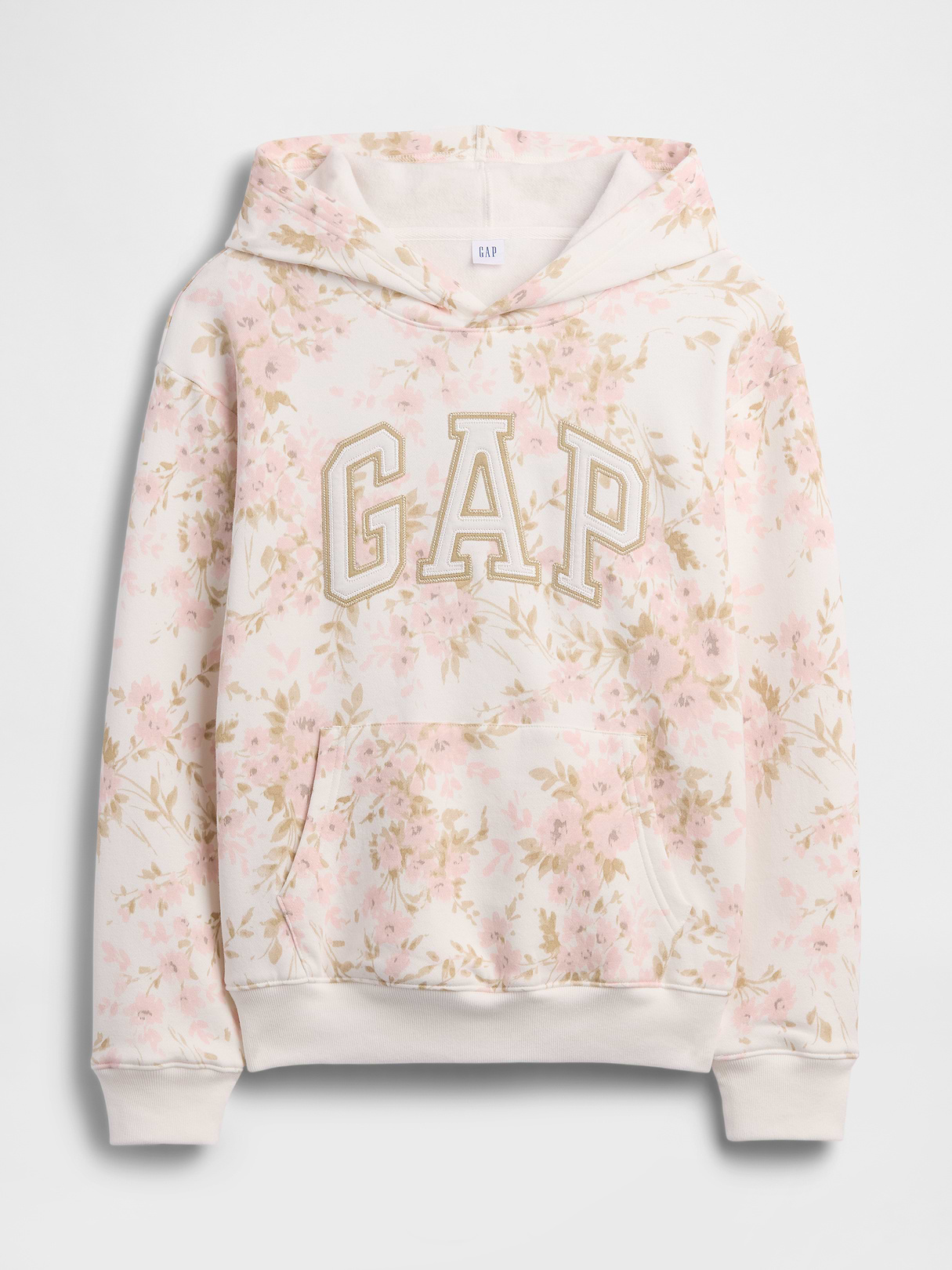 Relaxed Gap Logo Hoodie - New off white floral