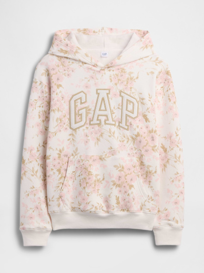 Relaxed Gap Logo Hoodie - New off white floral