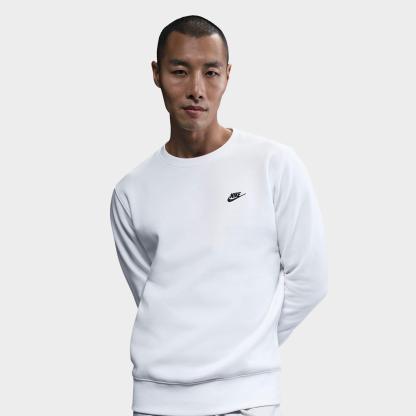 Men's Nithtke Club Fleece Premium Crewneck Sweatshirt - White/Black