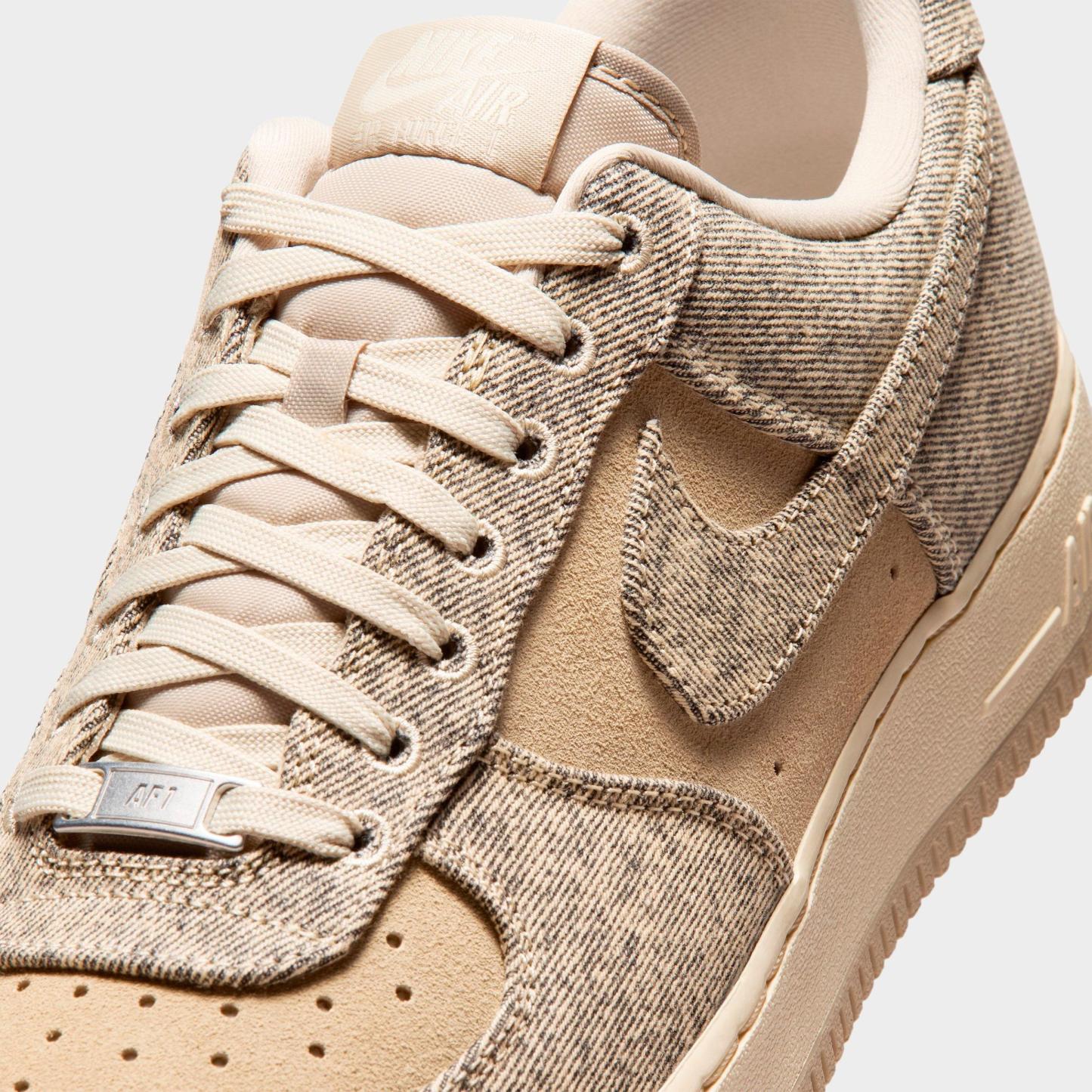 Men's Nithtke Air Force 1 '07 LV8 Casual Shoes - Part 1 - Desert Khaki/Light Khaki/Metallic Silver/Desert Khaki - Detail shot