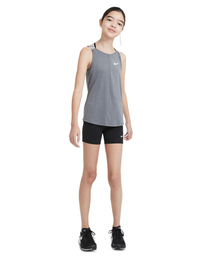 Nike Girls' 7-16 Pro Elastic Waist 3" Shorts - Black