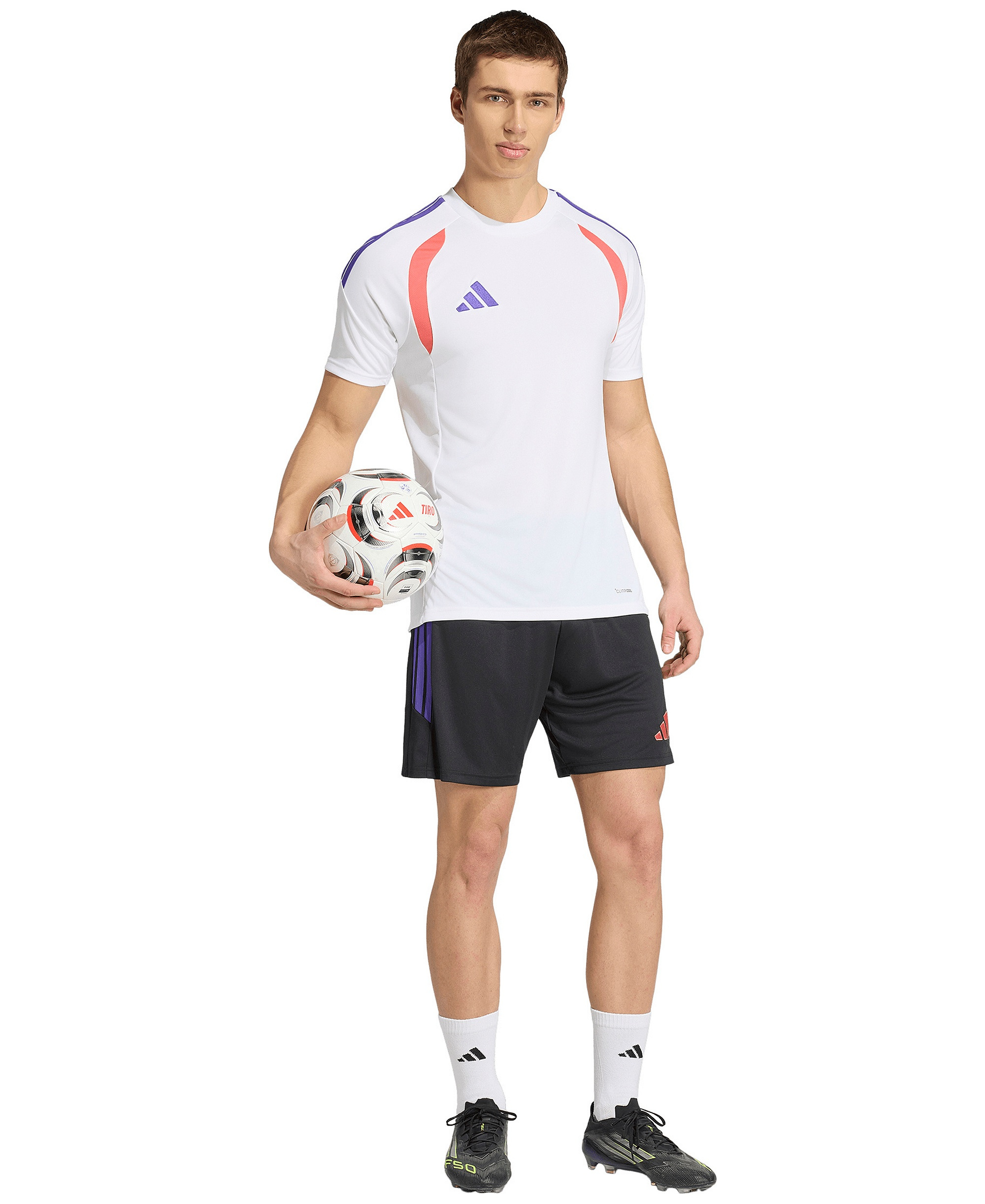 adidas Men's Tiro 26 League Jersey Crewneck T-Shirt - White / Purple