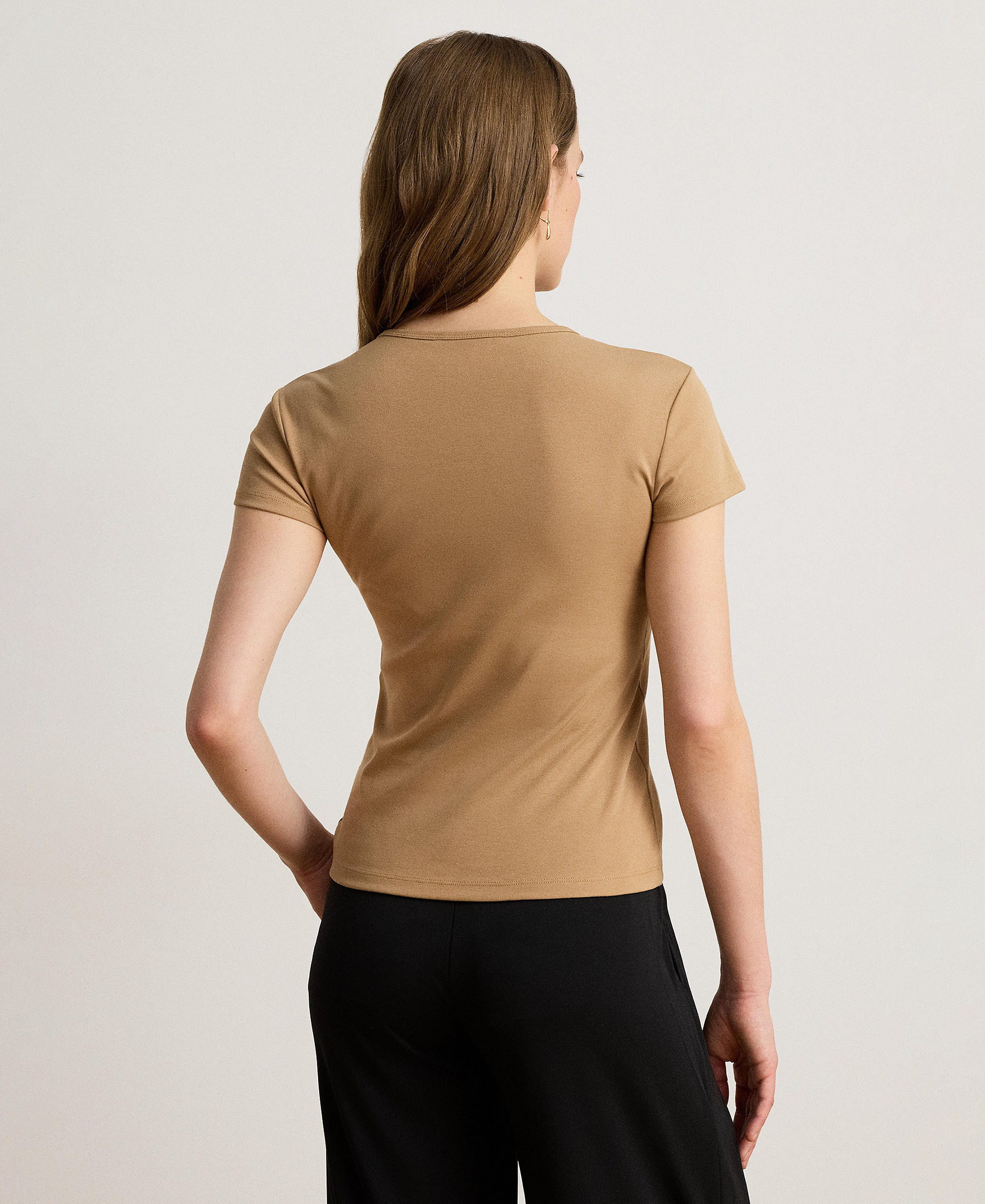 Lauren Ralph Lauren Stretch Knit T-Shirt - Lauren Camel