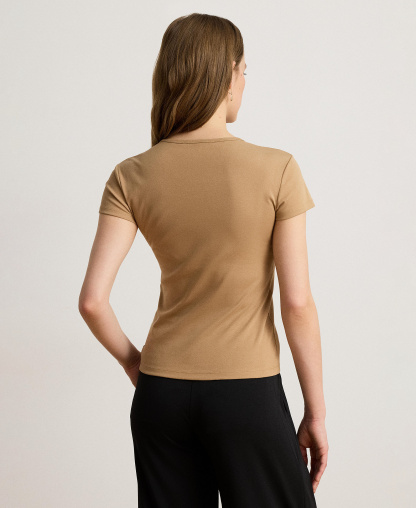 Lauren Ralph Lauren Stretch Knit T-Shirt - Lauren Camel
