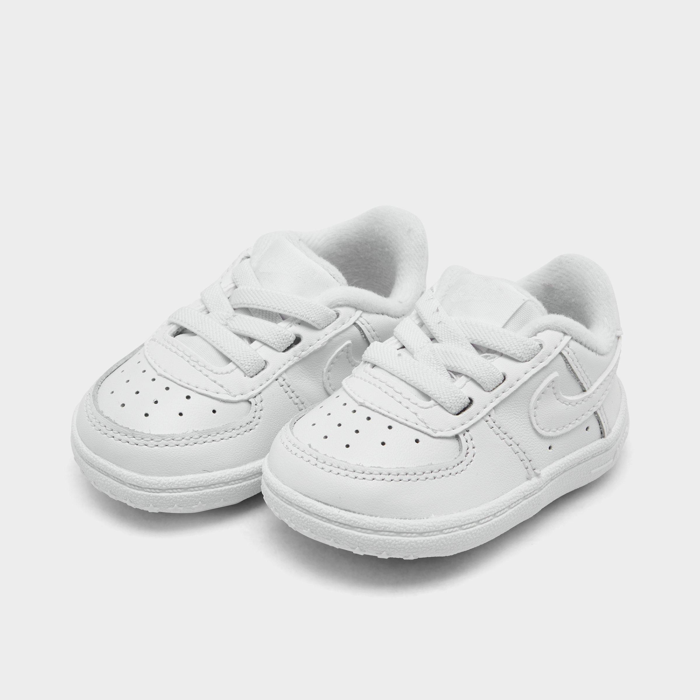 Infant Nithtke Air Force 1 Crib Casual Shoes - White/White - Both shoes facing left