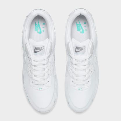 Men's Nike Air Max 90 Casual Shoes - White/Photon Dust/Hyper Turquoise